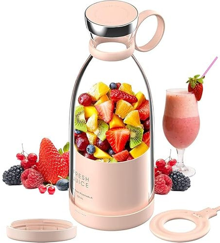 Mini presse-agrumes rechargeable petit mixeur de fruits portable gobelet à jus électrique Blender Mixer Bouteille Pour Voyage Bureau Sport Camping Fitness