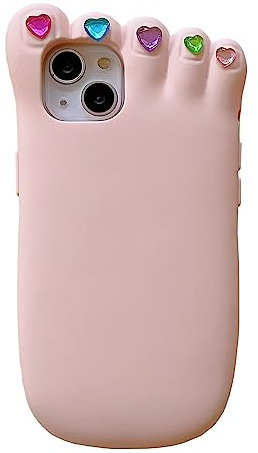 QoKcoahn Coque pour iPhone 11,Les Pieds Coque 3D Kawaii Mignon Couverture de Dessin Animé Drôle avec Porte - Clés Soft Silicone Drop Cover pour iPhone 11