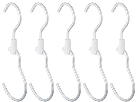 Relaxdays 10 x Haken für Kleiderstange, Kleiderhaken, Hängehaken, Metallhaken zum Aufhängen von Kleidung, Einhängehaken, Silber