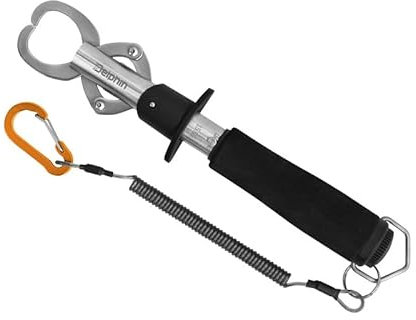 Delphin Clamper Fish Gripper, Landehilfe, Schwarz, 25 cm