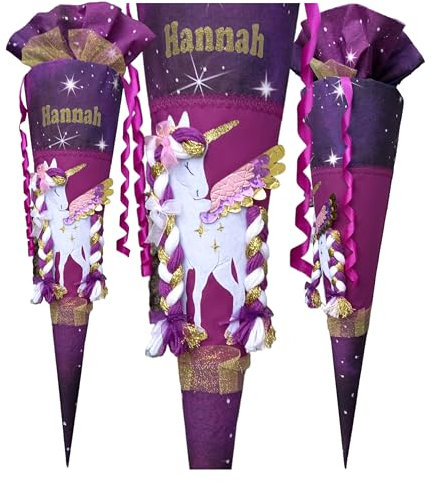 Schultüte Einhorn, passend zum Dreamy Unicorn Nuala,Magic Unicorn,Stella Einhorn,für Mädchen, Wunschname, benutzerdefinierte
