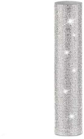 KICHI Sparkly Bling Rhinestones Mic Handle Sleeve for &TV Show,for Most Wireless Microphones Silver