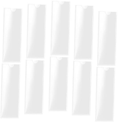 Yardwe 30stücke Selbstklebende Etikettenhalter Material Transparente Kartenbeutel Kartenhüllen Zum Einführen Und Haftenlassen Als Logos Oder Klassifizierungszeichen Wasser Und Fingerabdru