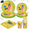 60 Stück Einschulung Partygeschirr Set, Einschulung Schulanfang Partyset,Schulanfang Einweggeschirr Set,Schulanfang Einschulung Deko Geschirr, Schulstart Party Geschirr, Partygeschirr Set