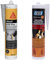 SIKA 670 Fire, Mastic silicone résistant au feu, 300ml, Gris & GEB Colle réfractaire COLLAFEU 310 ml spécial collage et assemblage de pièces réfractaires