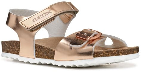 Geox J Adriel Girl C Sandal, Rose Gold, 27 EU