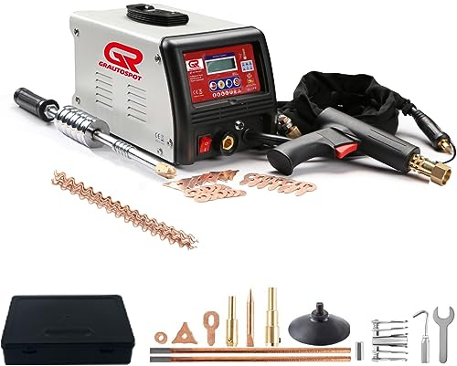 GRAUTOSPOT F98ES 220VKarosserie Ausbeulspotter, 3KW Ausbeulspotter 3500A Dent Puller Punktschweißgerät 0,6-1,2 mm Schweißdicke Spotter Dent Puller Ausbeulspotter Dauerschweißen Bolzenschweißen