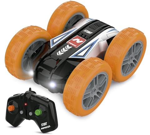 Ninco - NincoRacers RC Stunt Car Orange | Ferngesteuertes Auto 360° Flip & Reversibel | Entwickelt für einfaches und einfaches Fahren | 2,4 GHz Fahrzeug mit LED & Gummireifen ab 6 Jahren (NH93203)