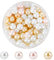 HOBBIESAY 100 pièce de Perles Blanches Verre avec Trou 8mm Perles Verre Satiné Perles Rondes Artisanales Petites Perles D'Espacement Remplissage pour Collier Bracelet Boucles D'Oreilles Trou:1mm.