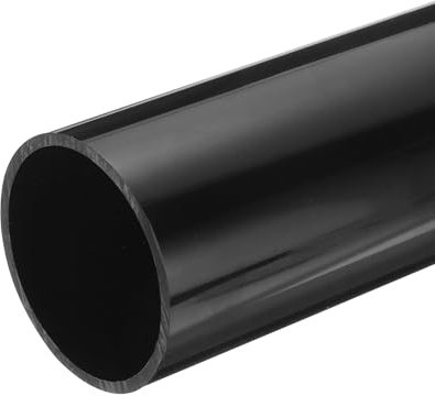 sourcing map 3 Inch PVC Rigid Tube Round Pipe Tubing Hardware Tubing 67.8mm ID 75mm OD 330mm/13 Black High Impact for Water Pipe Crafts