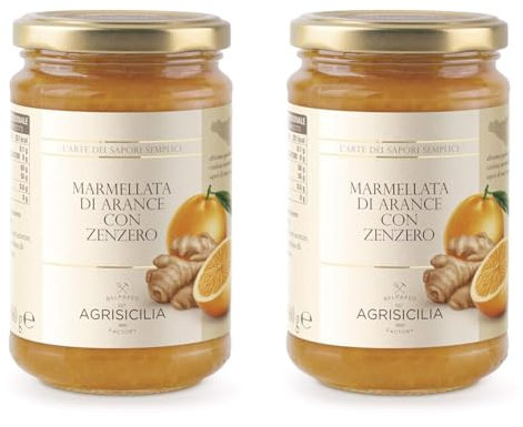 Agrisicilia Marmellata di Arance con Zenzero (Confezione da 2)