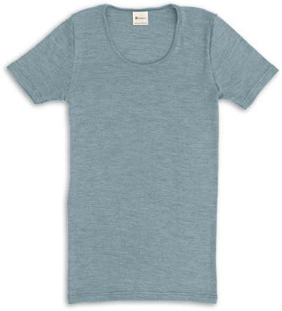 Engel Natur, Men's T-Shirt, Wool and Silk, Mountain blue, 36 UK/38 UK