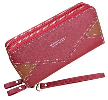 Oyccen Portefeuille de Carte Longue Femme Porte Monnaie Grande Capacité Porte-Cartes avec Poche Monnaie Portefeuille PU en Cuir PU pour Femme