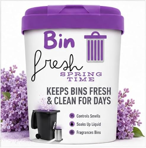 Citystores® Bin Fresh Spring Fresh Powder 450g – Bin Freshener, Odour Eliminator & Neutraliser for Wheelie Bins, Dustbins & Indoor Bins, Long-Lasting Deodoriser, Fresh Spring Scent