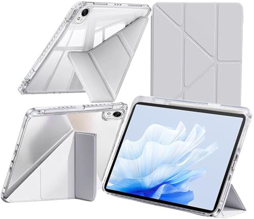 Custodia per Huawei MatePad 11.5 S 2024 / MatePad 11.5 / MatePad Air 11.5 Pollici 2023, con Portapenne, Posizione in Piedi 6 in 1, Sveglia Automatica/Sospensione, Grigio