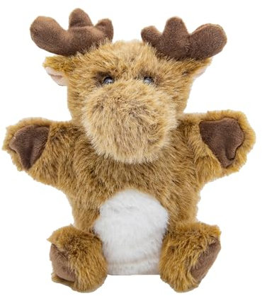 Cute Since 1999 Handpuppe für Kinder ab 0 Monate - Handpuppe für Junge & Mädchen - Sachen & Geschenk für Neugeborene - Puppentheater Kinder - 20 x 15 cm (Rentiere-Langer Stoff)