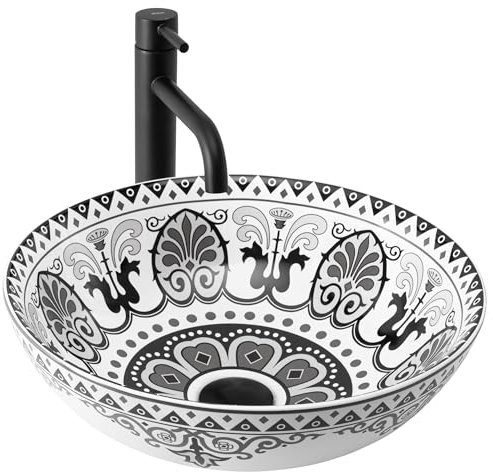 GTM Design Vasque à Poser Salle de Bain - Lavabo Salle de Bain - Vasque a Poser - Evier Lave Main - Lavabo Wc - Modèle 6