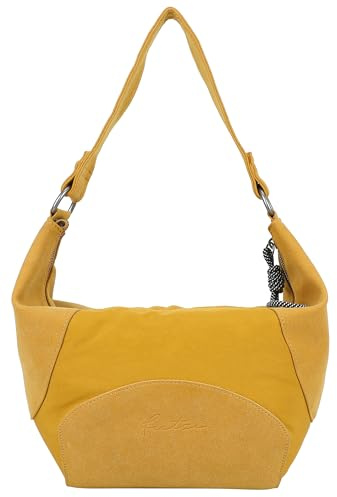 Fritzi Gimmy Sky Mix Hobo Bag Nylon Damen Schultertasche Alltag Reisen Freizeit mit Reißverschluss verstellbarem Gurt 24 x 32 x 6 cm – Braun, Rot, Khaki, Gelb, Schwarz