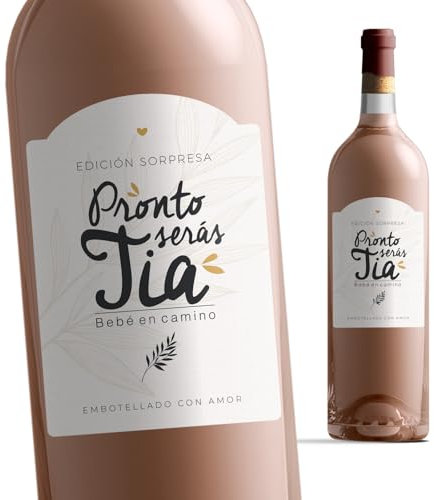Manahia - Etiqueta de vino tia | Vas a ser tia, bebé en camino | Anuncio embarazo, Regalo futura tia, Sorpresa embarazo, Etiqueta vino personalizada, Anuncio nacimiento, Bebé llega, Noticia especial