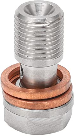 Naroote Boulon de Banjo de Frein, Kit de Boulon de Banjo de 7/16 Pouces de de Frein Adaptateur en Acier Inoxydable avec un Restricteur de 1,5 Mm pour les Lignes de Freinage des Embrayages