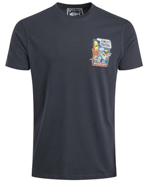 Weird Fish Fawlty Trouters Back Print Artist T-Shirt Navy Size 2XL
