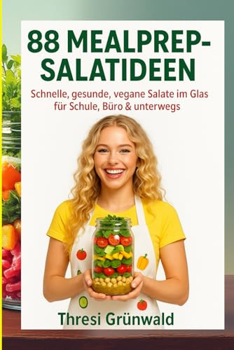 88 MEALPREP Salat Ideen - schnelle, gesunde, vegane Salate im Glas für Schule, Uni, Büro & unterwegs