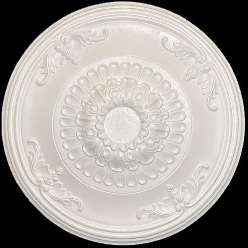 FAST DECOR Elegant Polystyrene Ceiling Rose 67.5 cm, Decorative Ceiling Medallion Moulding, Lightweight Coving for Ceilings, Easy to Install Ceiling Decoration for Home & Living Room