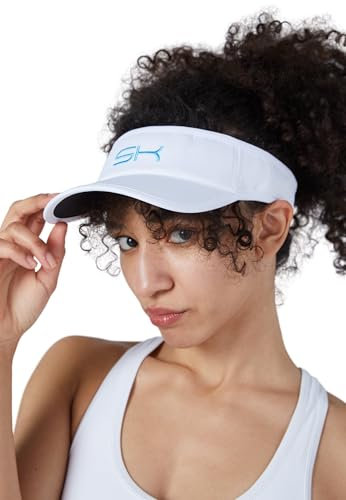 Sportkind Tennis, Running, Golf Sonnen Visor, Weiss