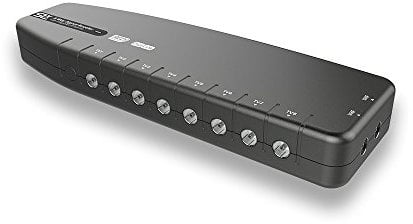 Amplificatore di segnale, SLx Uscita TV 6 27824BMR - Distribuisci il segnale HD TV/FM/DAB fino a 8 posizioni diverse per HD e Freeview, grigio, confezione da 1