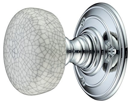 Fulton and Bray Porcelain Grey Crackle Mortice Door Knob