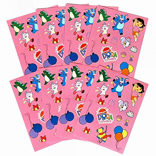 Blue Frog Toys Pack of 32 Dora The Explorer Sticker Sheets - Party Favours