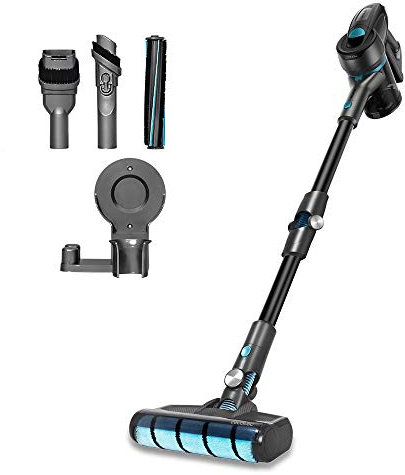 Cecotec Aspirador Escoba Sin Cable Conga Rockstar 500 X-Treme ErgoWet, Sin Bolsa, 4 en 1: Vertical, Escoba, de Mano y Friegasuelos, Motor Digital Brushless, 430W, 24KPA, 65min Autonomía, Tubo Flexible