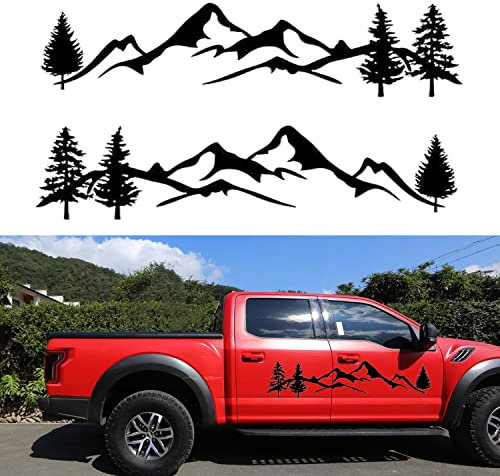 MOTOLIMO 198cm Aufkleber Stickers Wohnwagen Wohnmobil Caravan Camper Auto Berge Wald Landschaft