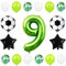 Liitata Fußball Luftballon Set 9. Geburtstag Deko 40 Zoll Zahl 9 Folienballon Grün Fussball Ballon Stern Ballon Schwarz Konfetti Luftballons für Kinder Junge Geburtstag Party Fußball Party Deko