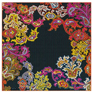 Roeckl Damen paisley illusie 53x53 Schal, Schwarz, EU