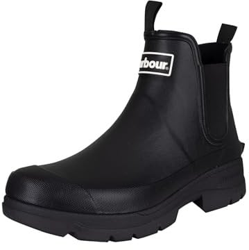 Barbour Uomo Stivali Di Gomma Nimbus, Black, 43 EU