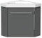 Biubiubath Meuble de Salle de Bain d'angle Gain de Place - Lave Main - Anthracite - 40x40 cm