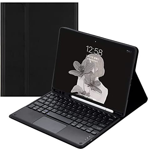 GUPENAA Keyboard Case for Samsung Galaxy Tab S8 Ultra 14.6'' 2022 (SM-X900/X906), Magnetically Detachable Bluetooth Keyboard with Trackpad & Built-in Pencil Holder,Black