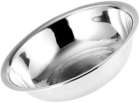 CALLARON Zuppiera Ciotola in Metallo Bacinella in Acciaio Inox Ciotola per Lavare Le Verdure Ciotola per Mescolare Insalatiera Piatto Vasca Lavabo Vasca Fruttiera per Cucina Domestica L
