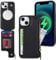 SailorTech iPhone 15 Plus Case with Credit Card Holder magsafe, iPhone 15 Plus Phone Leather Case Wallet for Women Compatible mag safe Card Slots Zipper Shockproof Case for Men - Black