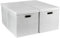 BinWhiz 33x33x33 cm Collapsible High-density Fabric Storage Cubes with Lids, Burlap Cloth Bin Organizer Box, Set of 4, Silver Grey