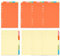 Ordner Trennblätter 8 Sets Ordner A5 Ringbuch Register Index ​Teiler 6 Loch A5 register Quer und Vertikale für Notizblock, Ringbuch, Planer