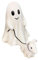 Geister Statue Mit Hund, Süße Geister Und Geister Hund Figur Halloween Deko, Ghost Walking Dog Statue, Geister Führe Hund Ornament Home Decor