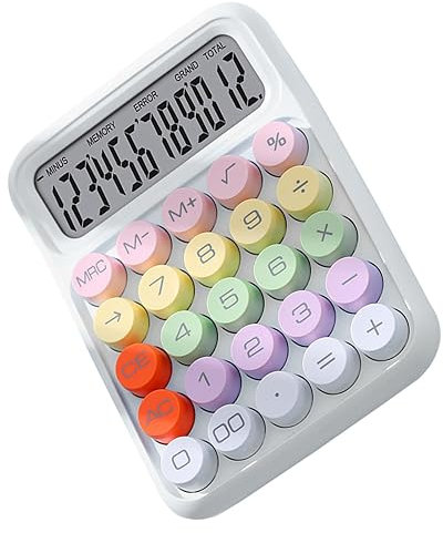 Mechanical Keyboard Calculator, Colorful Keycaps, Numeric Keypad, Scientific Functions, ABS Material Desk Calculator for Home School Office with Calculator, Scientific