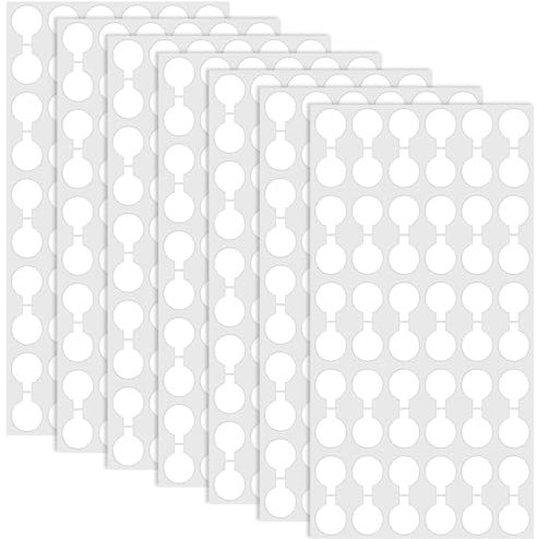 Caianwin 600 Stück Klebepunkte Doppelseitig mit Griffdesign Transparente Selbstklebende Glue Dots, Rund Ablösbar Klebesticker für Auto Dekorationen, Ballons, Partydekoration, Bastelprojekte (10mm)