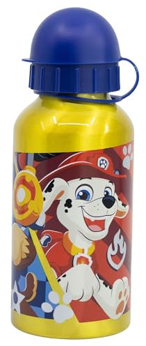 Botella de aluminio para niños - cantimplora infantil - botella de agua reutilizable de 400 ml de La Patrulla Canina Boy