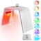 LED Face Light Mask with Heating Function (40-75℃), Folding Hydrafacial Spray Mask, 7 Colors and Cyclic Professional Body Lamp Steam Type Spray Deep Hydration for Skincare SPA Beauty Salon