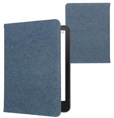 kwmobile Klapphülle kompatibel mit Amazon Kindle Paperwhite (2024)/Colorsoft - Schutzhülle e-Reader - Hülle eReader - Blau