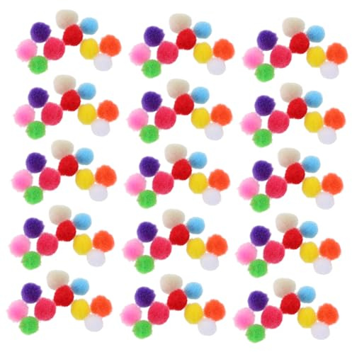 Bunte Bastelpompons aus Filz, 3 Beutel, Kleiner Pompons für Kunsthandwerk
