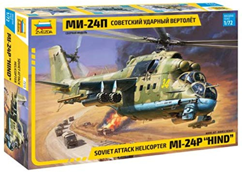 ZVEZDA 500787315 - 1:72 MIL - Mi 24P Helicopter, Modellbau, Bausatz, Standmodellbau, Hobby, Basteln, Plastikbausatz